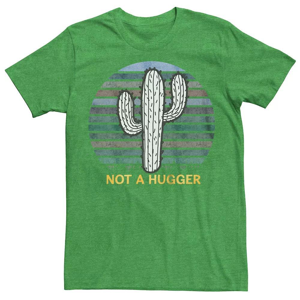 Men's Not A Hugger Cactus Graphic Tee, Size: XS, Kelly Grey Product Image