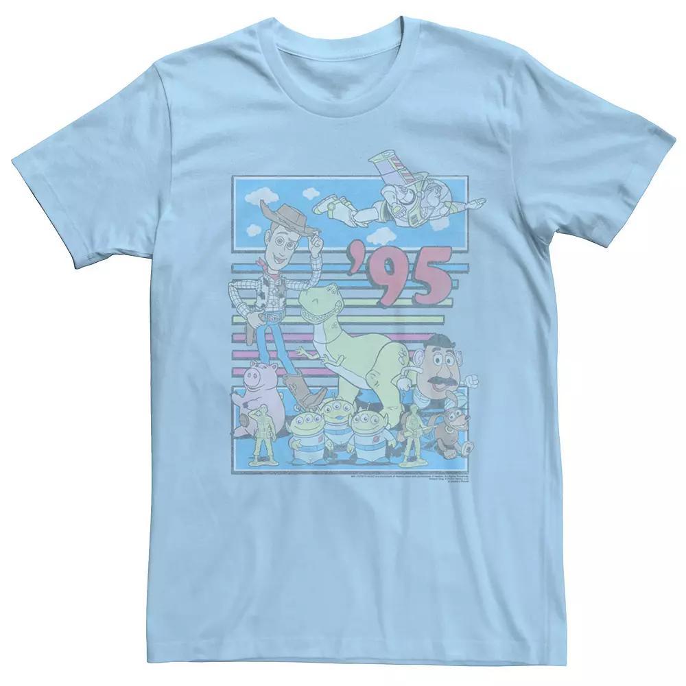 Disney / Pixar's Toy Story Men's 95 Retro Distressed Colorful Tee, Size: 3XL, Light Blue Product Image