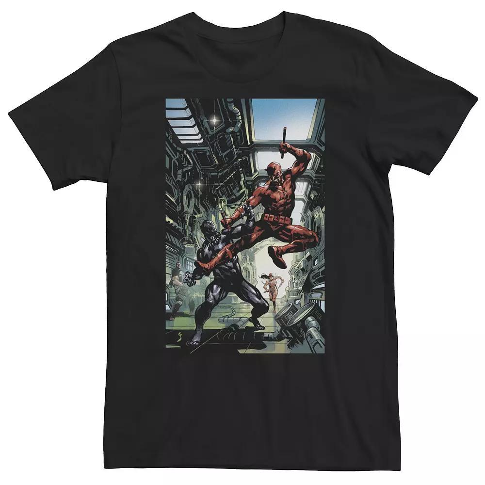 Big & Tall Marvel Comixology Marvel Knights Taking The Tower Back Comic Tee, Mens Product Image