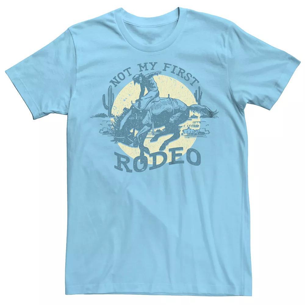 Men's Not My First Rodeo Cowboy Desert Graphic Tee, Size: Medium, Light Blue Product Image