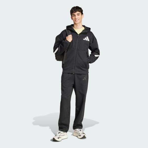 adidas Z.N.E. Full-Zip Hooded Track Jacket Black S Mens Product Image