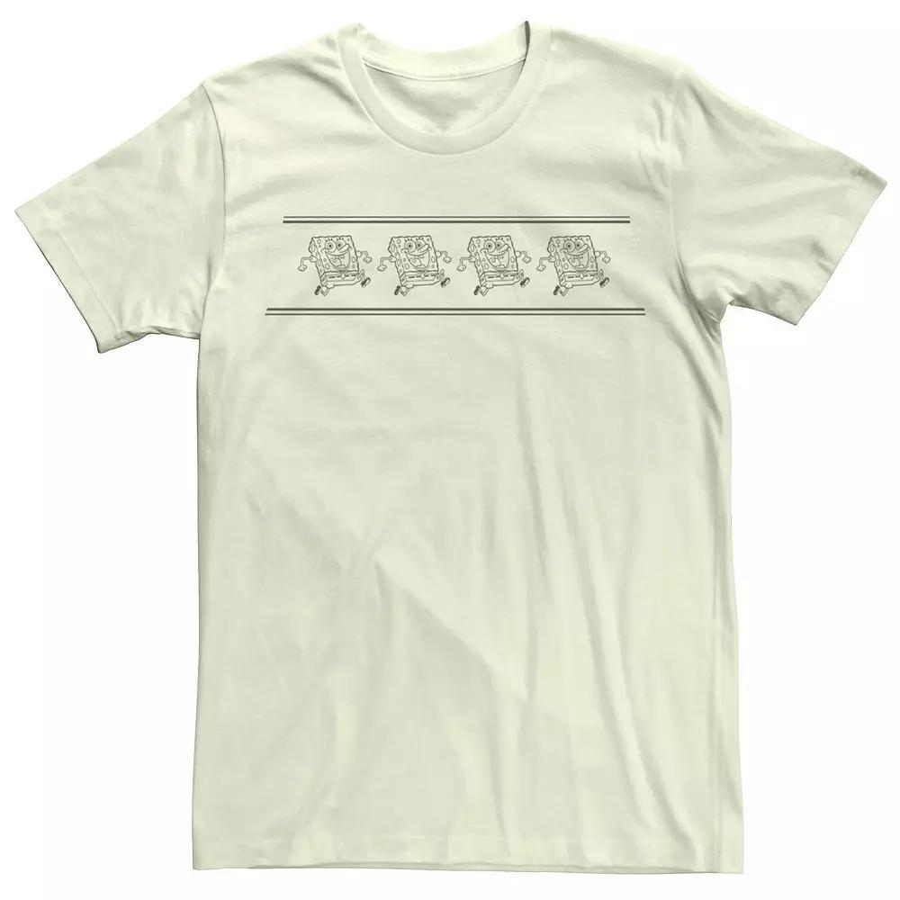 Men's SpongeBob SquarePants Line Up Tee, Size: Medium, Natural Product Image