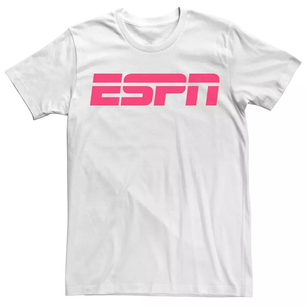 Men's ESPN Black Logo Tee, Size: Large, White Product Image