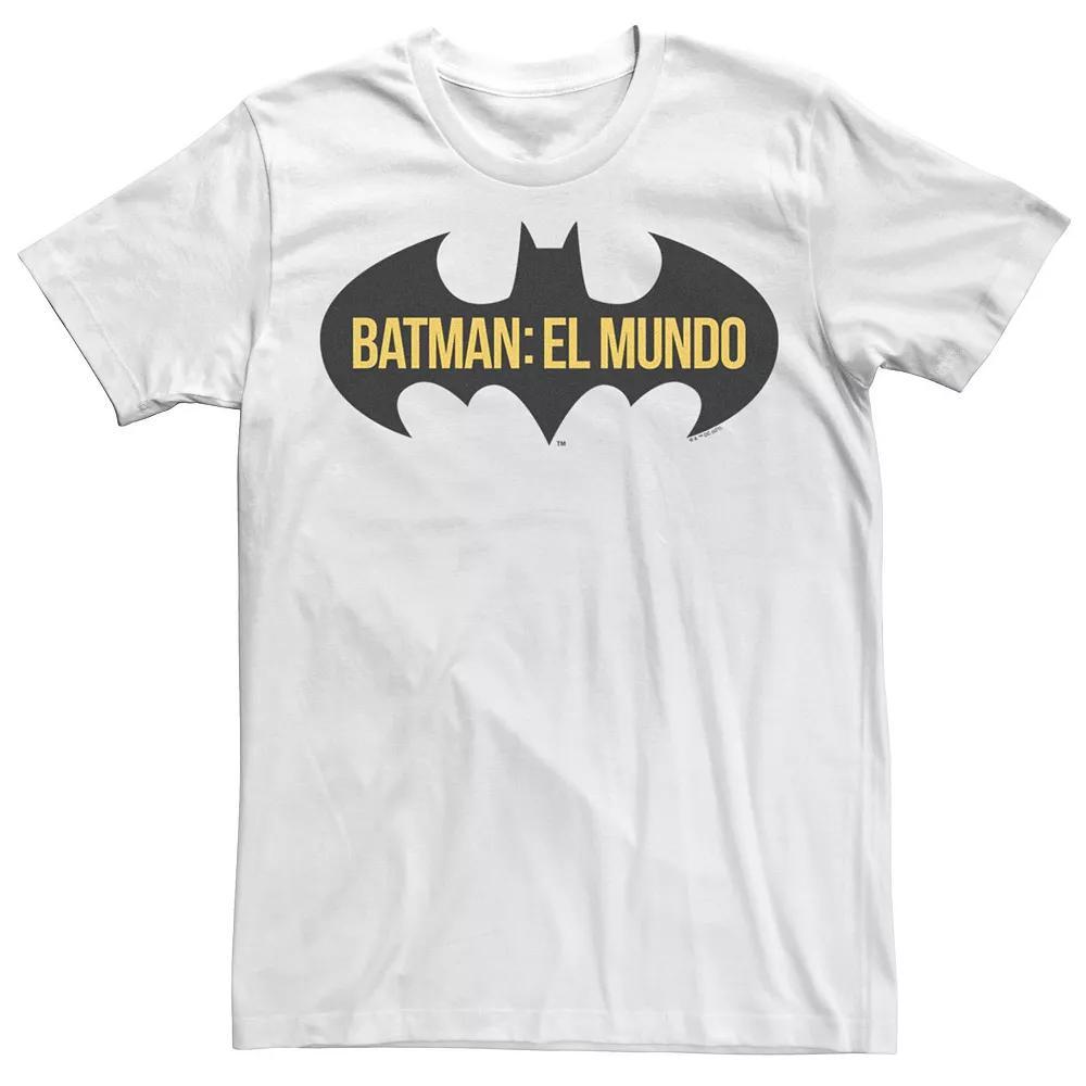 Men's Batman: El Mundo Spain Bat Logo Tee, Size: Medium, White Product Image