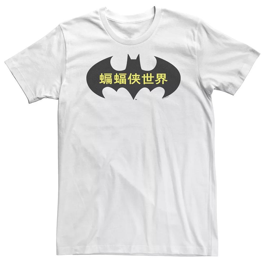 Big & Tall DC Comics Batman: The World Cina Bat Logo Fill Tee, Men's, Size: 4XL, White Product Image