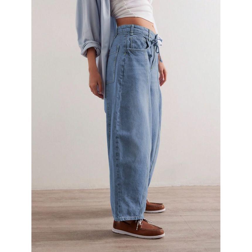 Low Rise Washed Harem Jeans Product Image