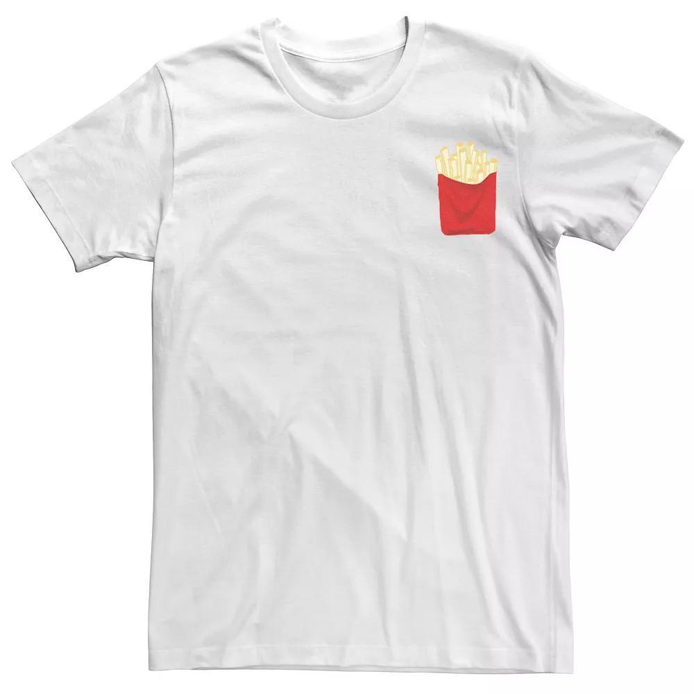 Mens French Fries Left Chest Pocket Logo Graphic Tee Product Image