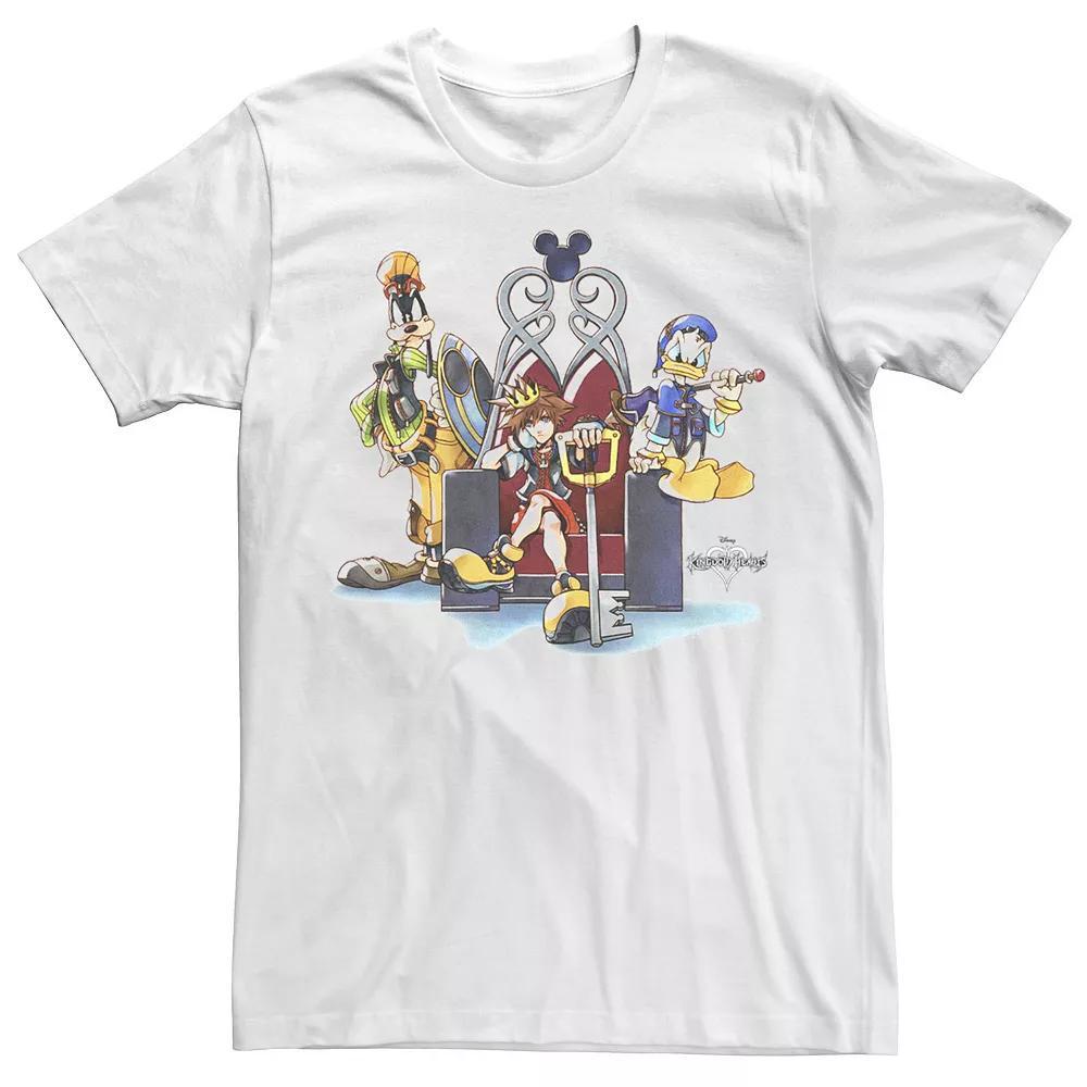 Big & Tall Disney Kingdom Hearts Sora, Donald Duck & Goofy Throne Portrait Tee, Mens Product Image