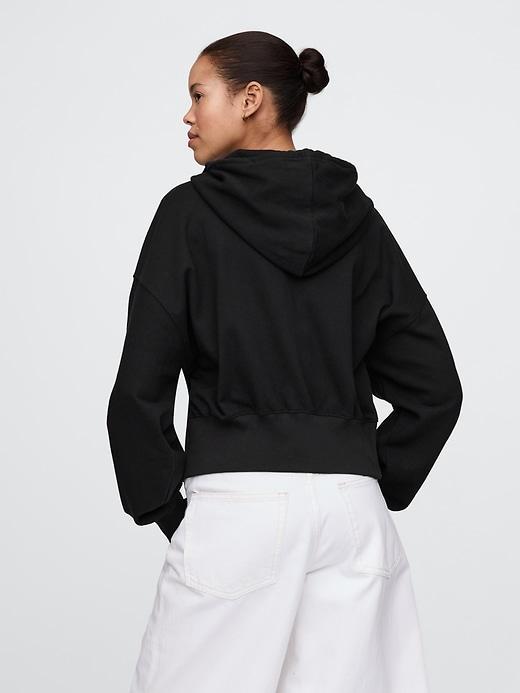 Heavyweight French Terry Oversized Zip Wedge Hoodie Product Image