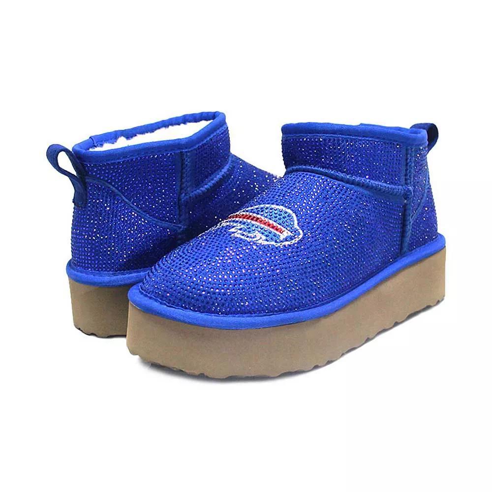 Women's Cuce Royal Buffalo Bills Crystal Platform Boots, Size: 7, Blue Product Image