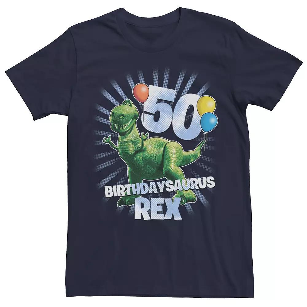 Disney / Pixars Toy Story Rex Mens Birthdaysaurus 50th Birthday Tee Blue Product Image