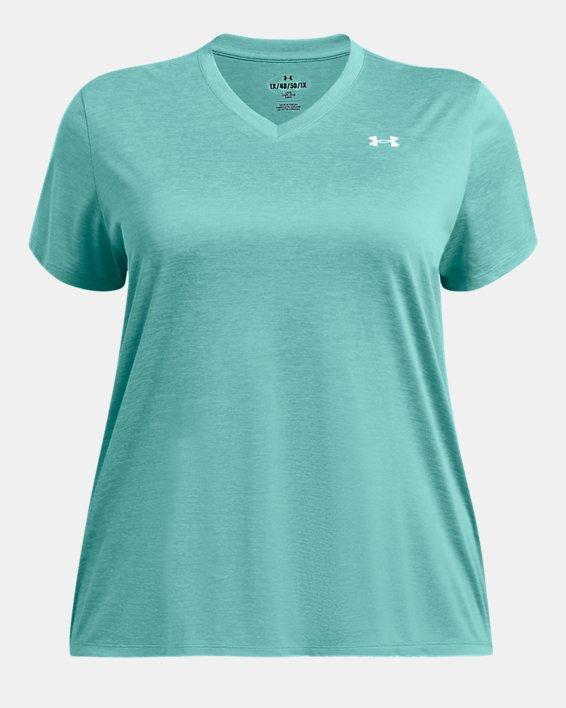 UA Tech Twist Womens V-Neck Short Sleeve Product Image