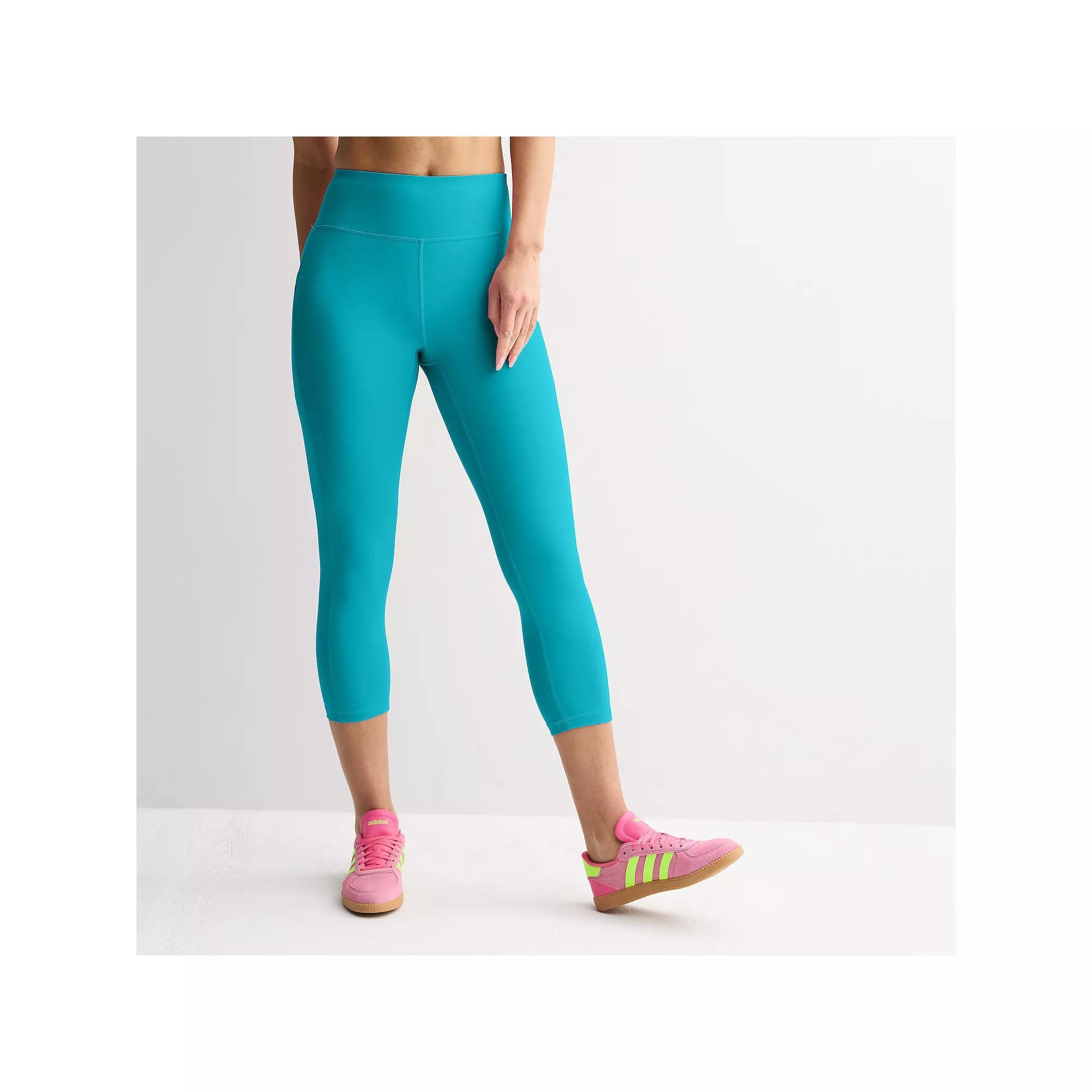 Women's Tek Gear® Ultrastretch Pocket High-Waisted Capri Leggings, Size: XL, Keilani Blue Product Image