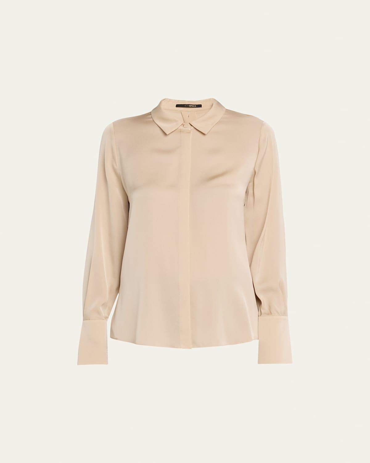 Larissa Split-Cuff Button-Down Blouse Product Image