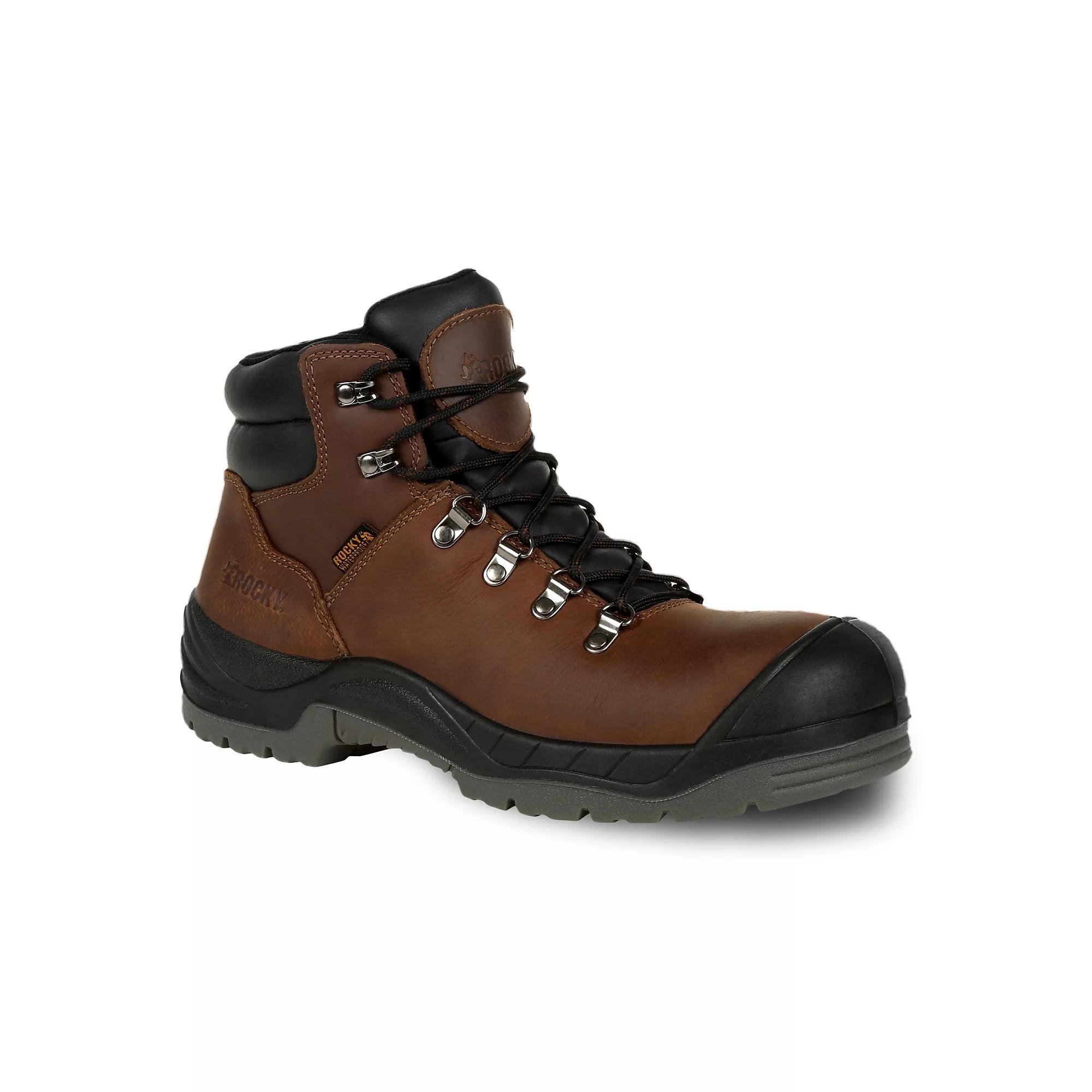 Rocky Worksmart Men's 5-Inch Waterproof Composite Toe Work Boots, Size: 8.5, Brown Product Image