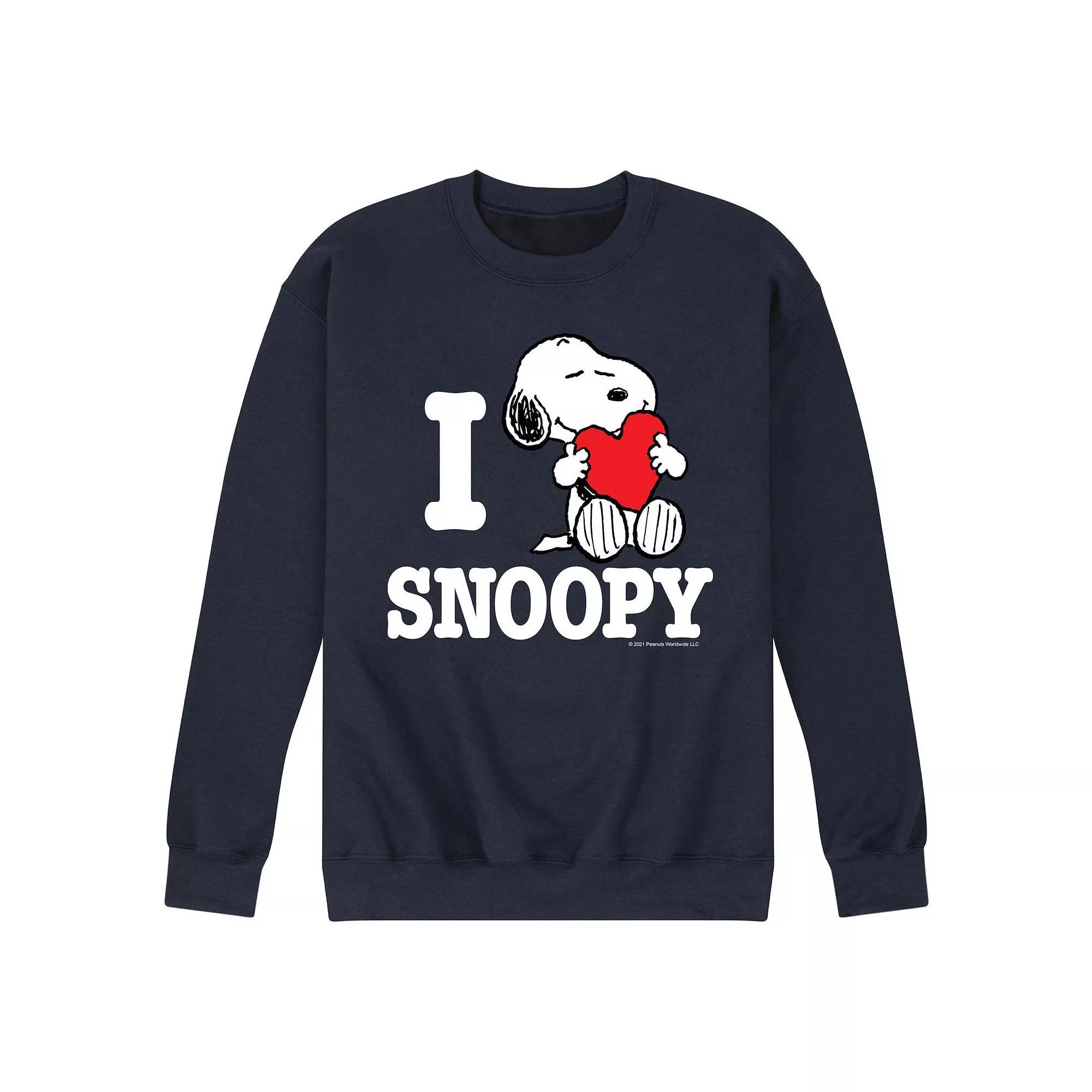 Mens Peanuts I Love Snoopy Sweatshirt Product Image
