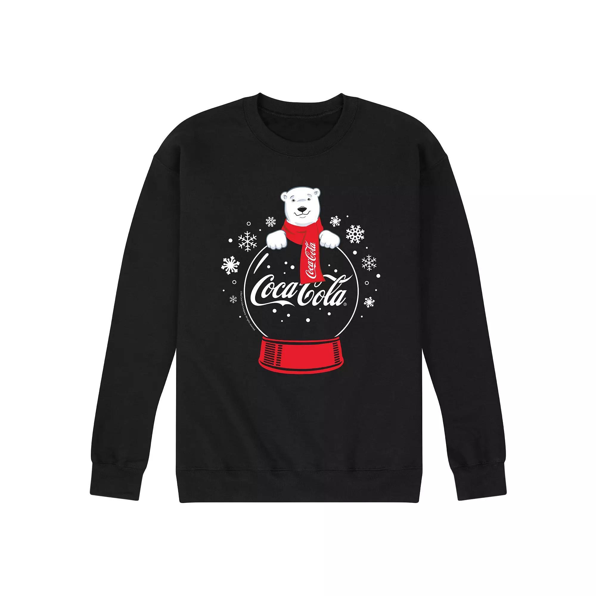 Men's CocaCola Polar Bear Snowglobe Sweatshirt, Size: Large, Black Product Image