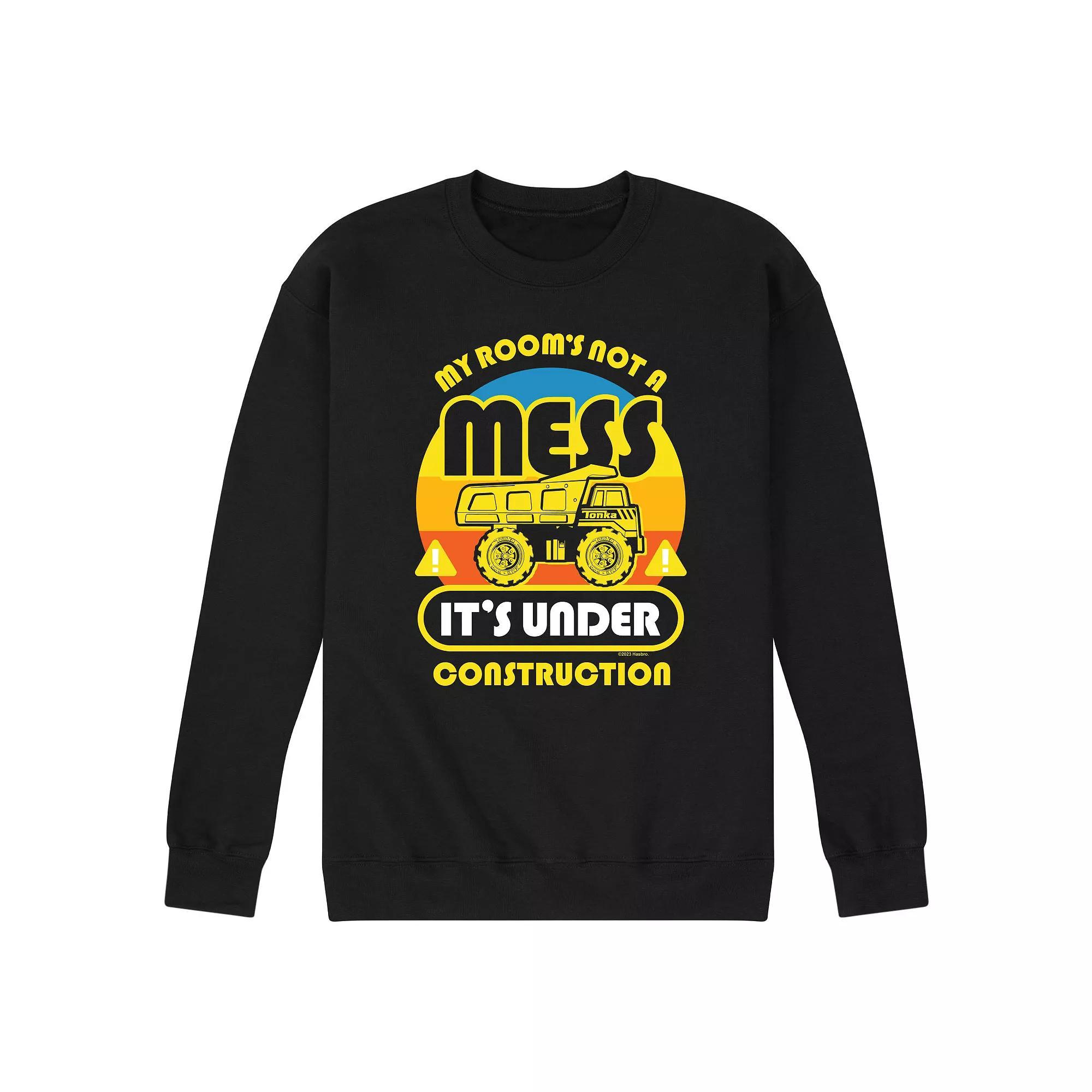 Mens Tonka Under Construction Fleece Sweatshirt Grey Product Image
