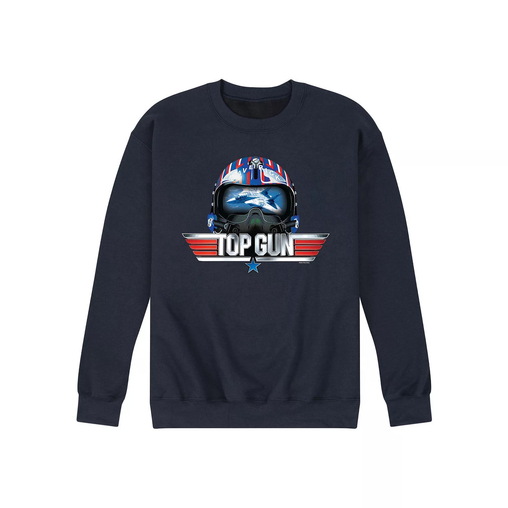 Mens Top Gun Maverick Helmet Sweatshirt Blue Product Image