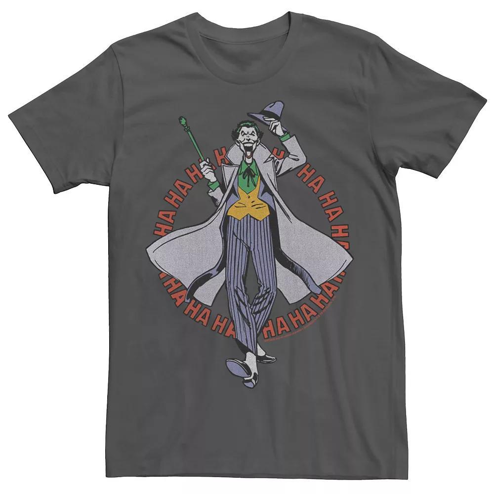 Men's Batman Laughter Circle Poster Tee, Size: 3XL, Grey Product Image