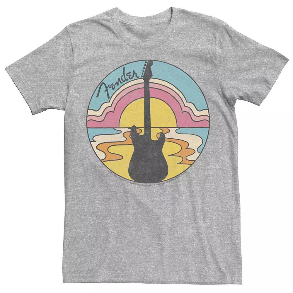 Men's Fender Groovy Sunset Logo Graphic Tee, Size: XXL, Athletic Grey Product Image
