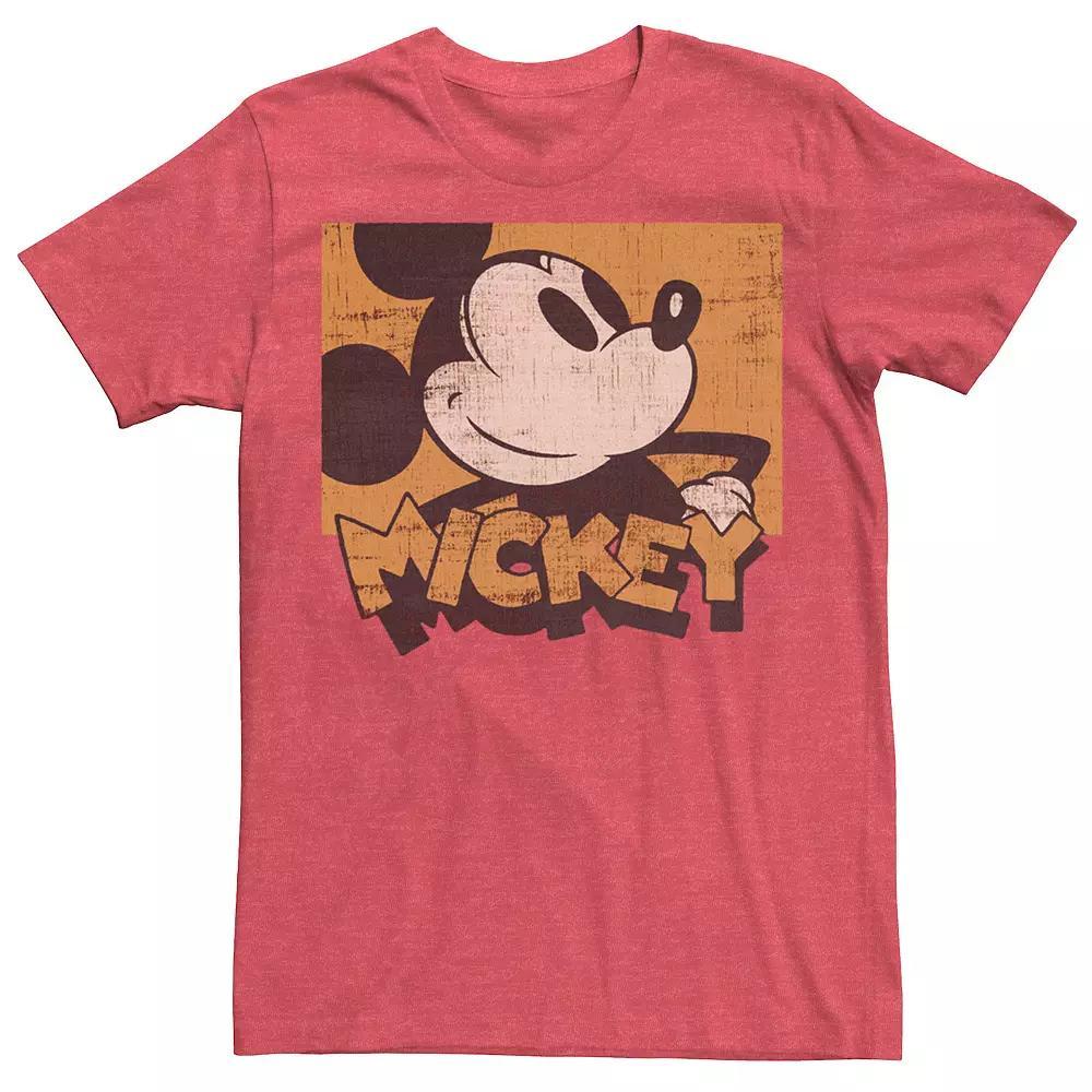 Disney's Mickey & Friends Mickey Sepia Tone Portrait Men's Tee, Size: Medium, Red Grey Product Image