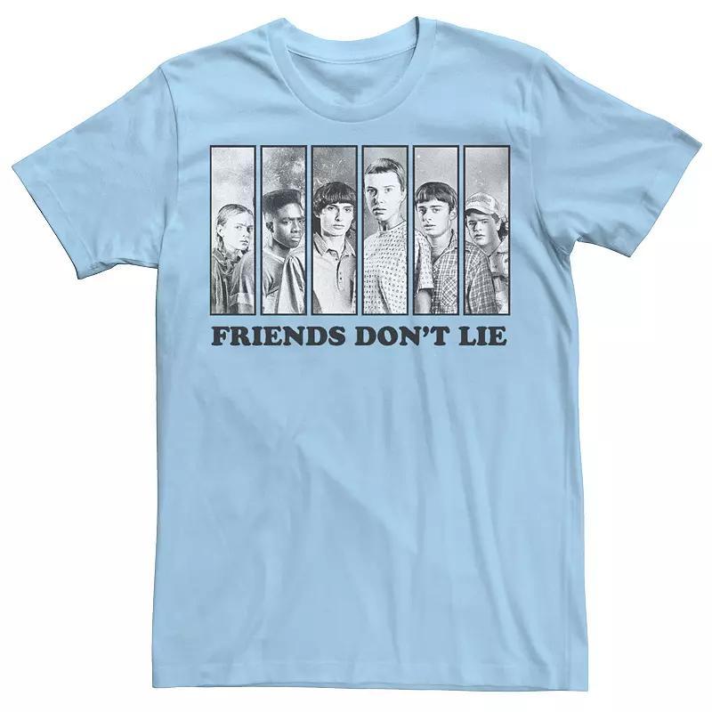 Men's Stranger Things Friends Don't Lie Group Graphic Tee, Size: Medium, Light Blue Product Image