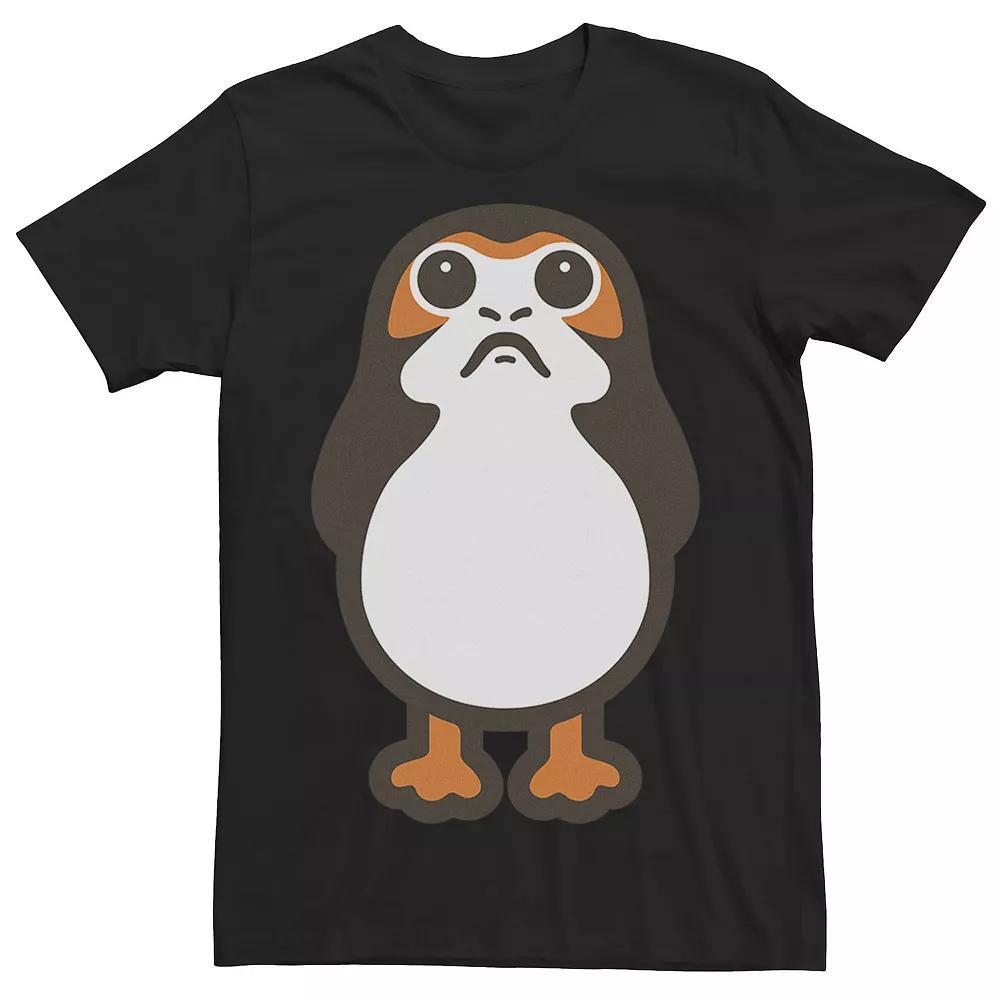 Men's Star Wars Last Jedi Porg Cute Cartoon Tee, Size: Large, Athletic Grey Product Image