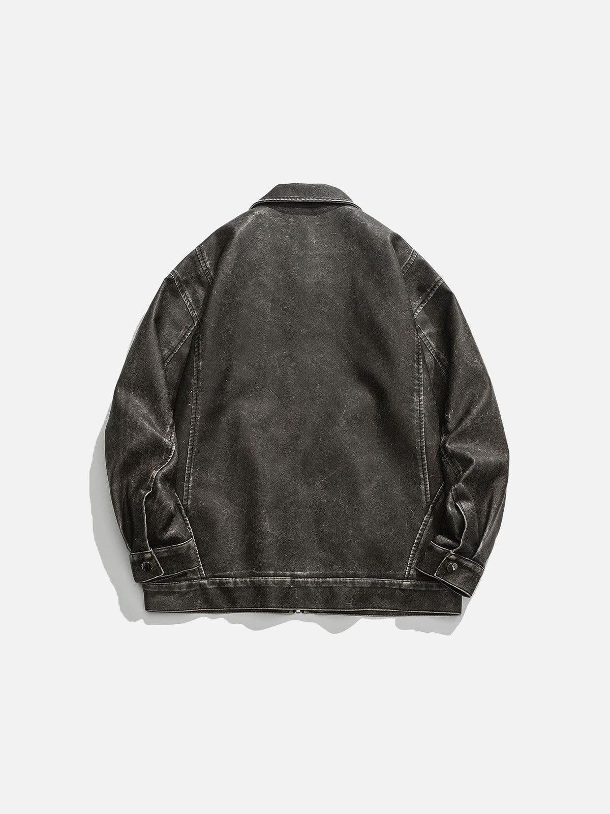 Aelfric Eden Washed Faux Leather Jacket Product Image