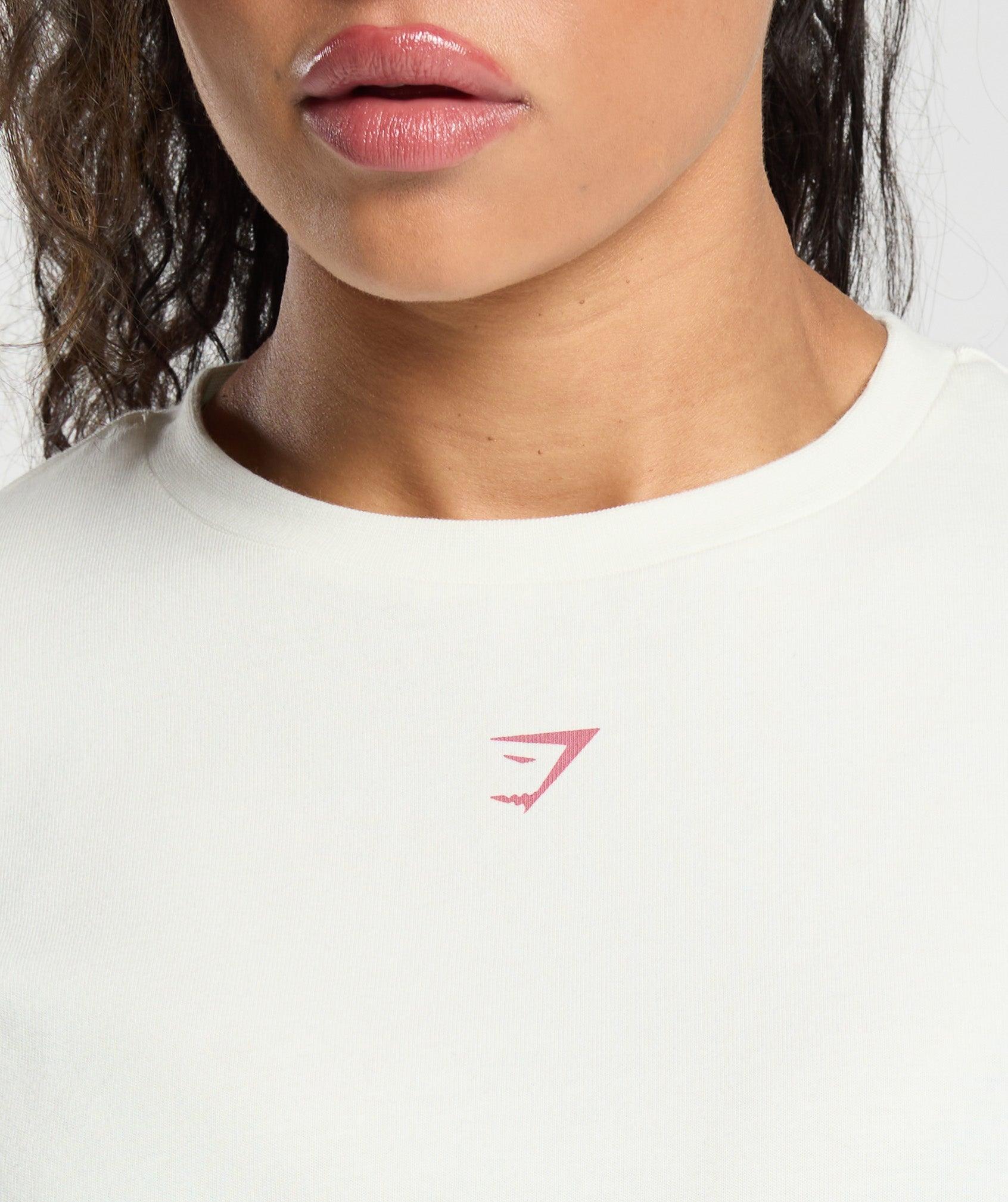 Gymshark Back Gains Graphic Oversized Tee - Soft White Female Product Image