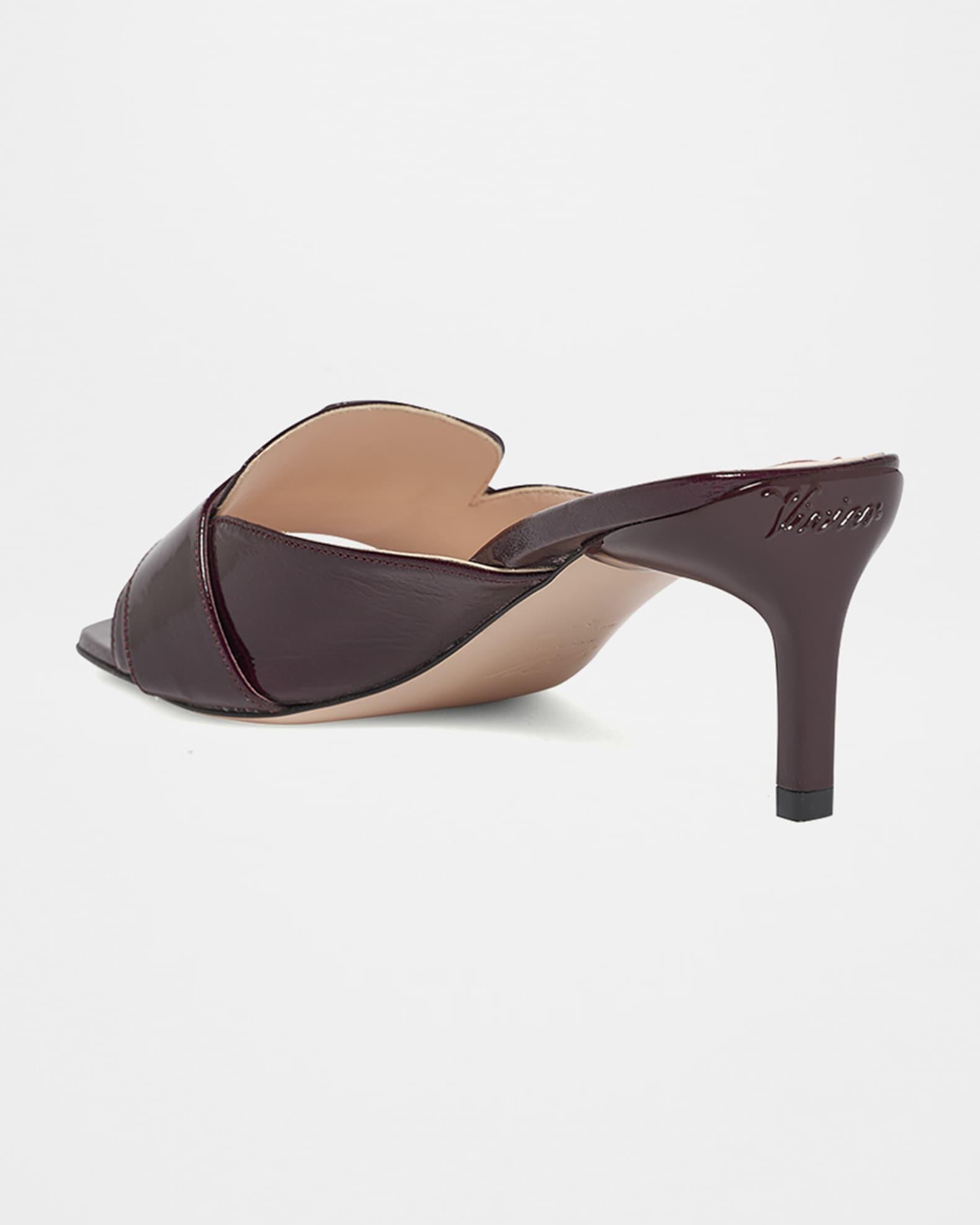 Patent Leather Buckle Mule Sandals Product Image