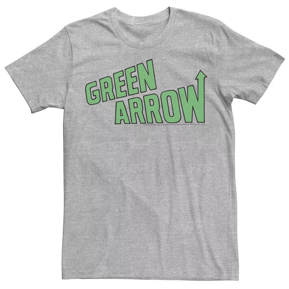 Men's DC Comics The Green Arrow Text Poster Tee, Size: XL, Athletic Grey Product Image