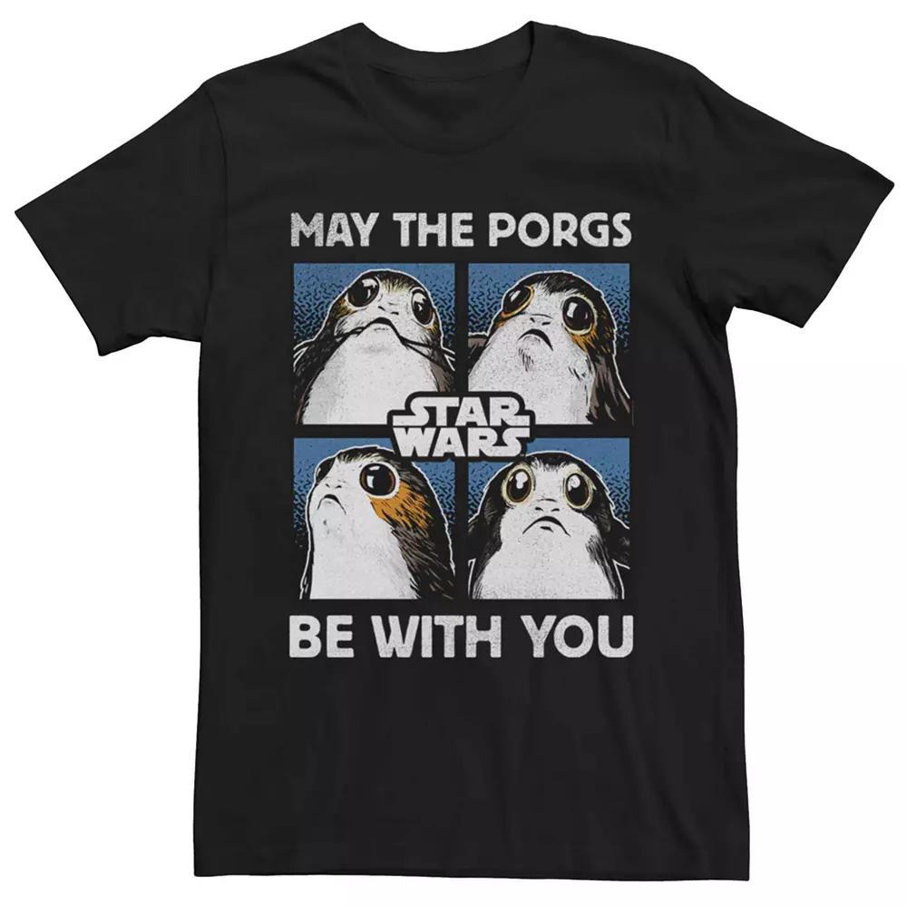 Men's Star Wars May the Porgs Be With You Tee, Size: Medium, Black Product Image