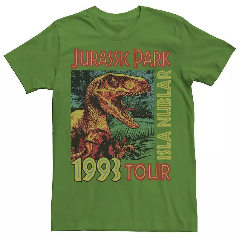Men's Jurassic Park Isla Nublar 1993 Tour Poster Tee, Size: 3XL, Blue Product Image