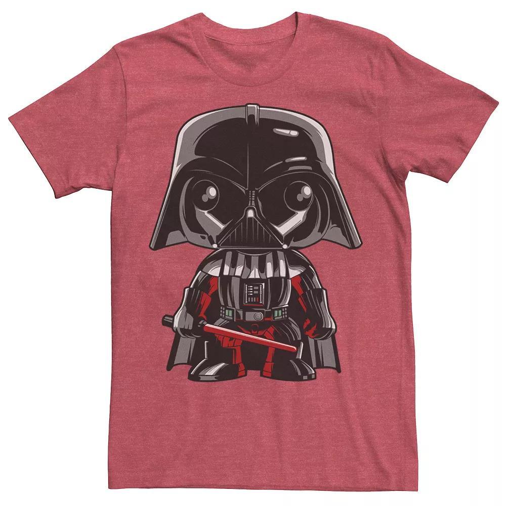 Mens Star Wars Darth Vader Cute Kawaii Pose Tee Red Grey Product Image