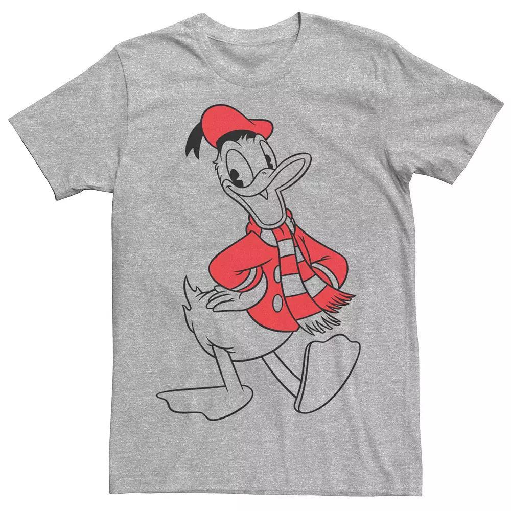 Disney's Donald Duck Christmas Outline Men's Tee, Size: XL, Athletic Grey Product Image