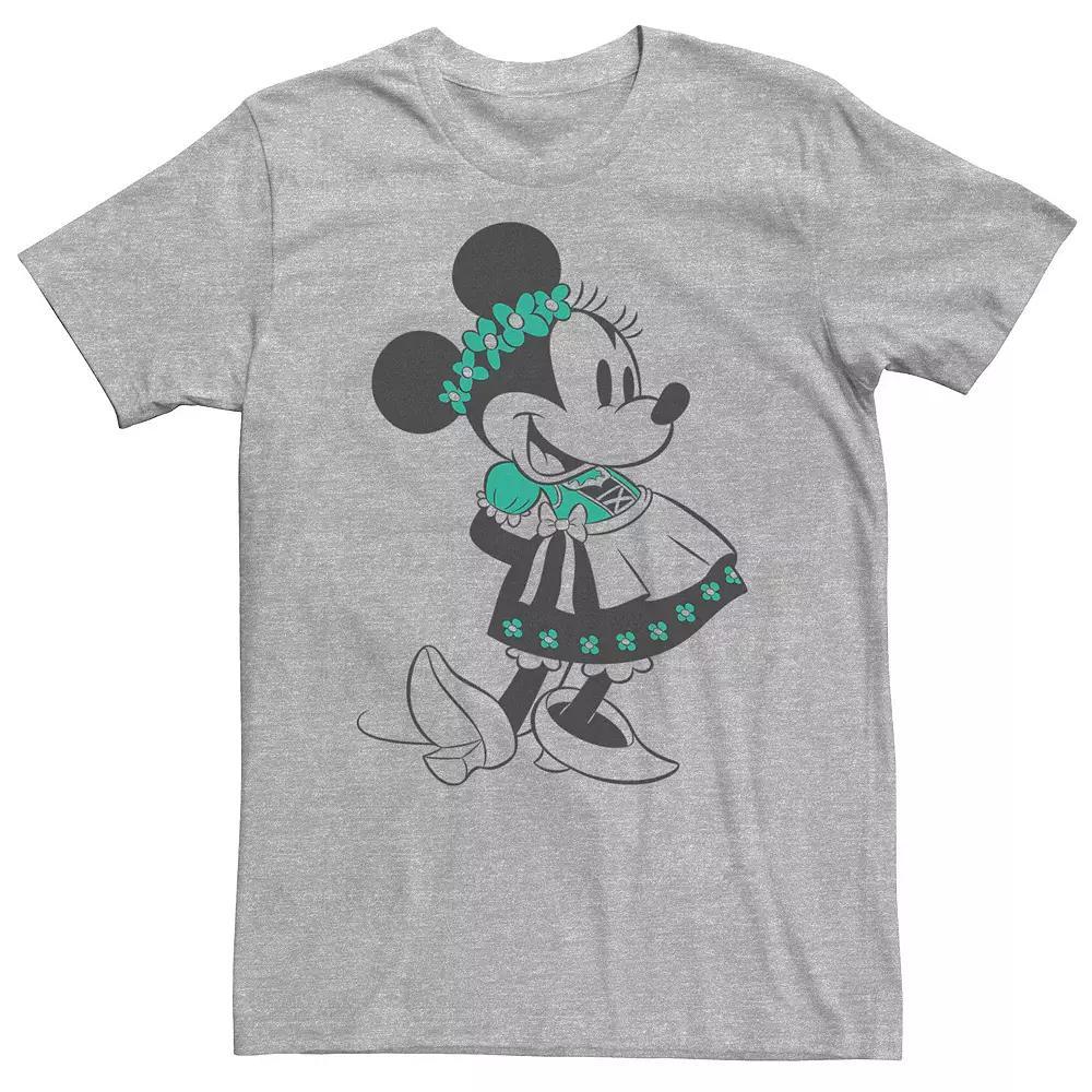 Big & Tall Disney Minnie Mouse Vintage Dirndl Portrait Tee, Men's, Size: XXL Tall, Athletic Grey Product Image