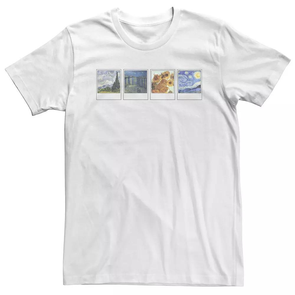 Big & Tall Trendy Vincent van Gogh Polaroids Tee, Men's, Size: 4XLT, White Product Image