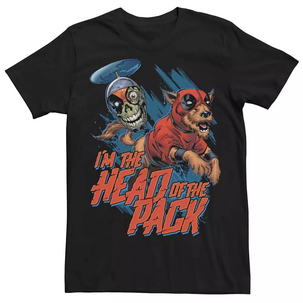 Men's Marvel Dogpool Head Of The Pack Tee, Size: XL, Black Product Image
