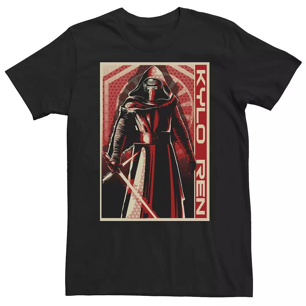 Big & Tall Star Wars The Force Awakens Kylo Ren Red Hue Portrait Tee, Men's, Size: XXL Tall, Black Product Image