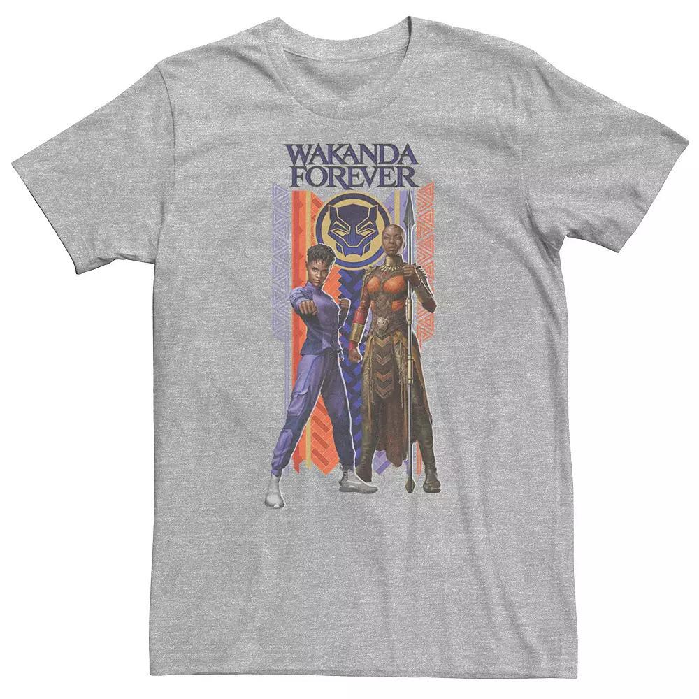 Big & Tall Marvel Wakanda Forever Shuri and Okoye Movie Banner Tee, Men's, Size: 3XL Tall, Black Product Image