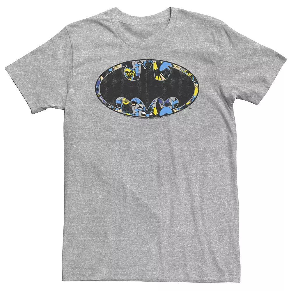 Big & Tall DC Comics Batman Logo Comic Fill Tee, Men's, Size: 3XL, Athletic Grey Product Image
