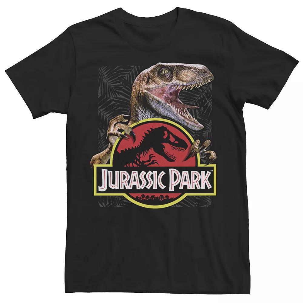 Men's Jurassic Park Raptor Holding Colored Logo Tee, Size: Medium, Kelly Product Image