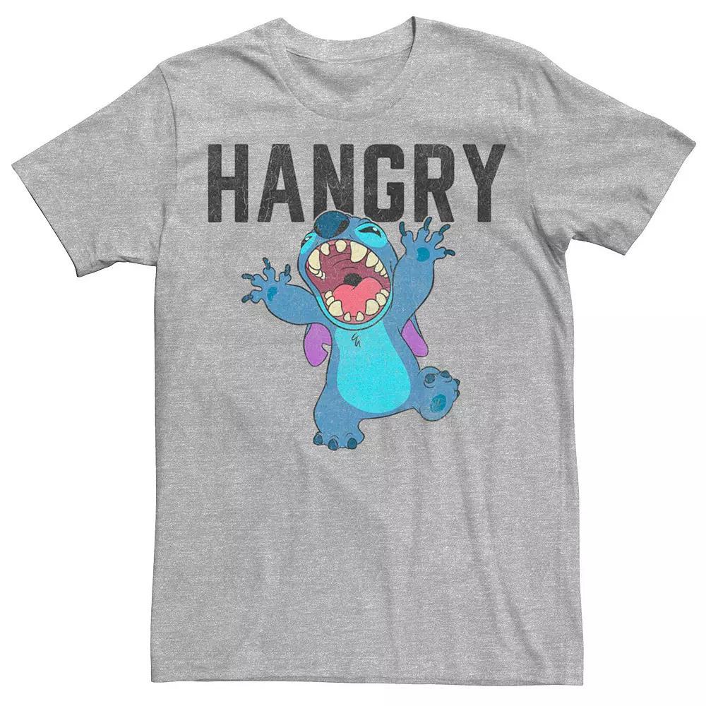 Disney's Lilo & Stitch Men's Hangry Alien Graphic Tee, Size: Large, Athletic Grey Product Image