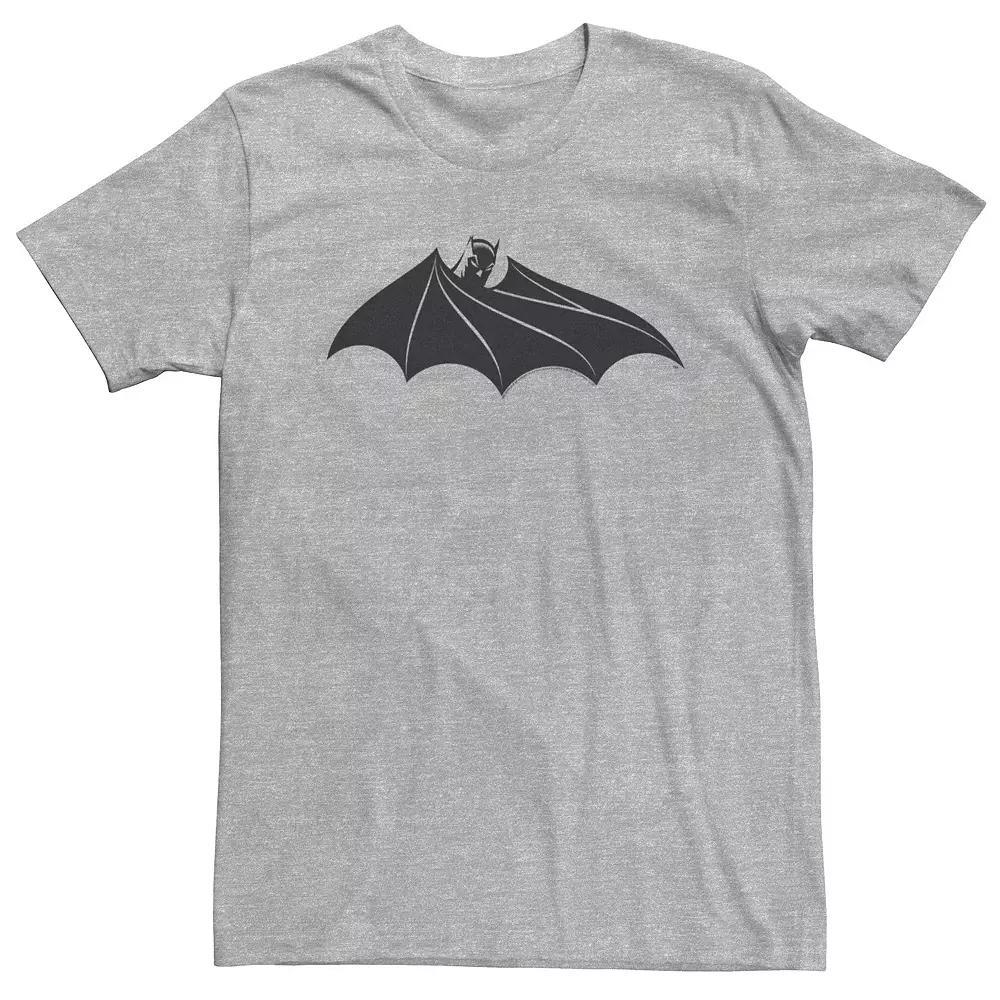 Big & Tall DC Comics Batman Cloak Chest Logo Tee, Men's, Size: 4XL, Athletic Grey Product Image