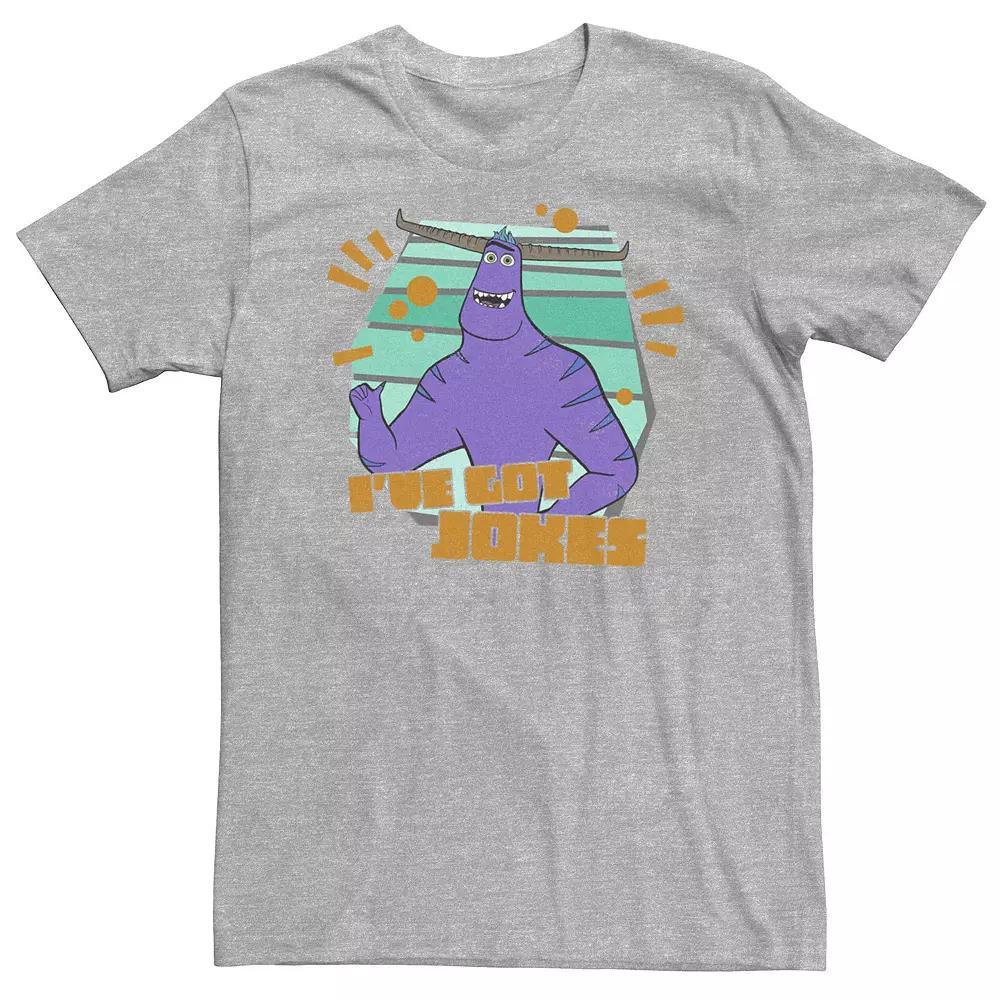 Big & Tall Pixar Monsters At Work Tylor "I've Got Jokes" Tee, Men's, Size: XXL Tall, Athletic Grey Product Image