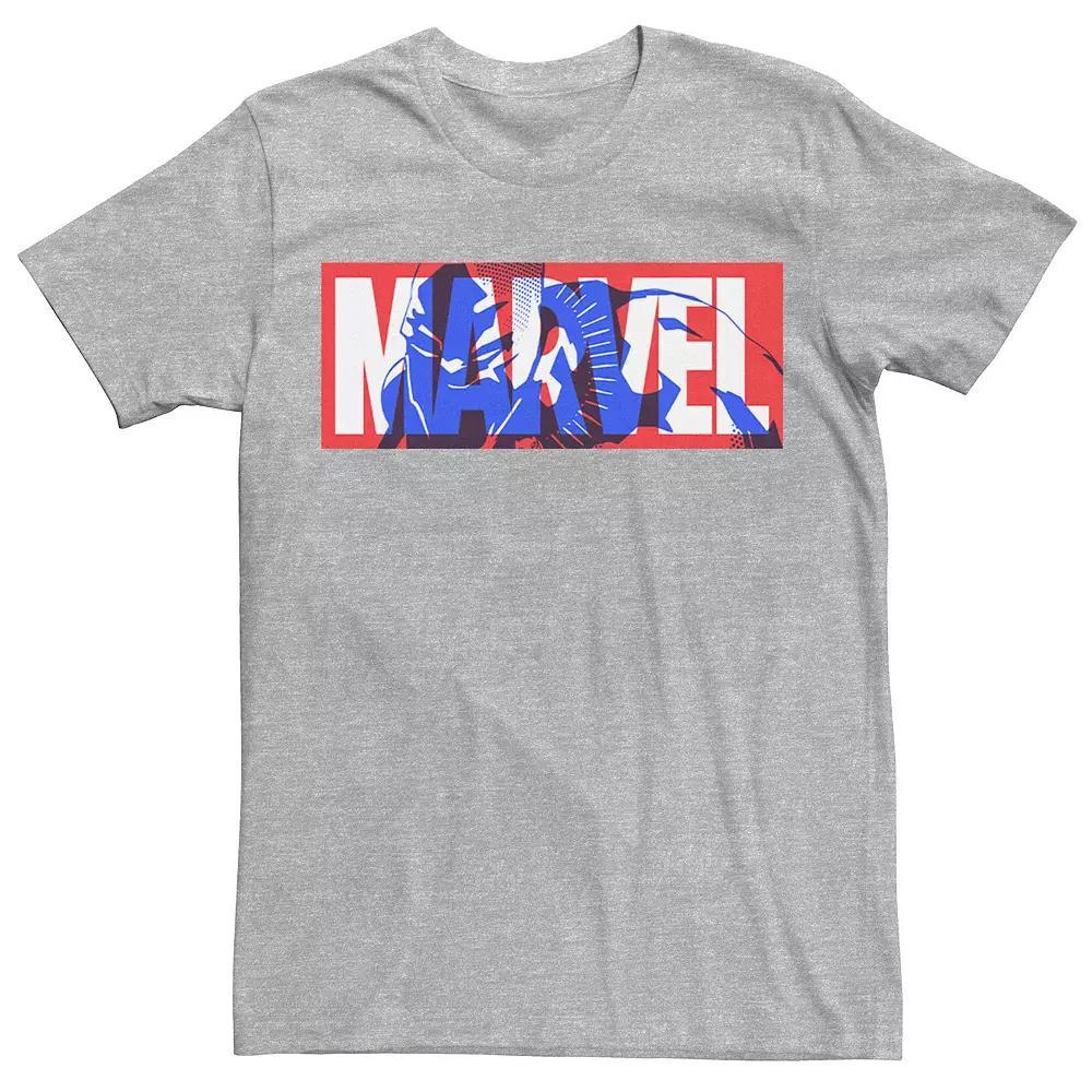 Men's Marvel Black Panther Large Classic Movie Logo Tee, Size: 3XL, Athletic Grey Product Image