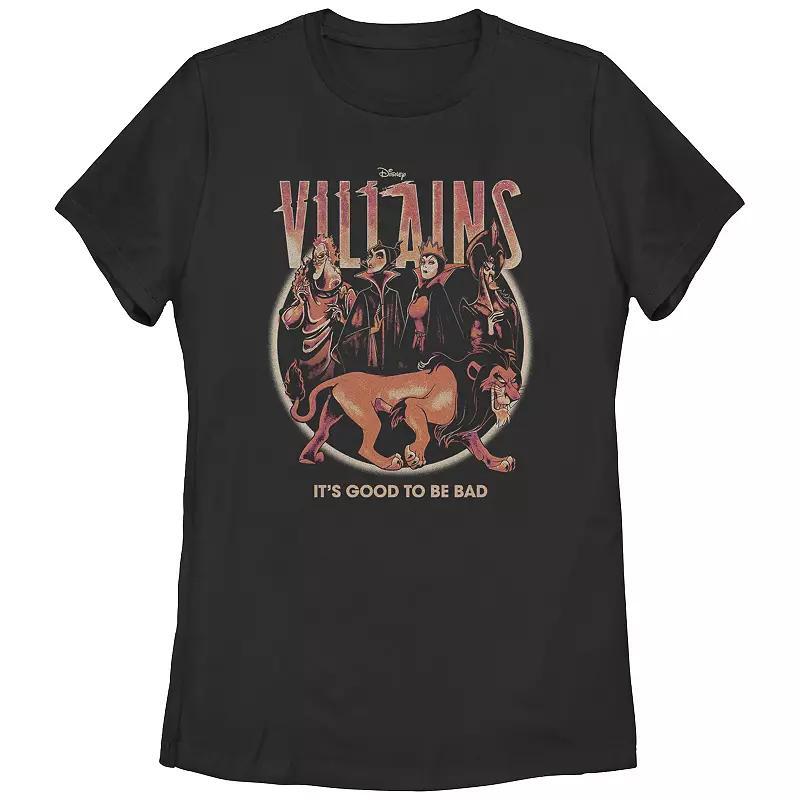 Disney Villains It's Good To Be Bad Juniors' Graphic Tee, Girl's, Size: Large, Black Product Image
