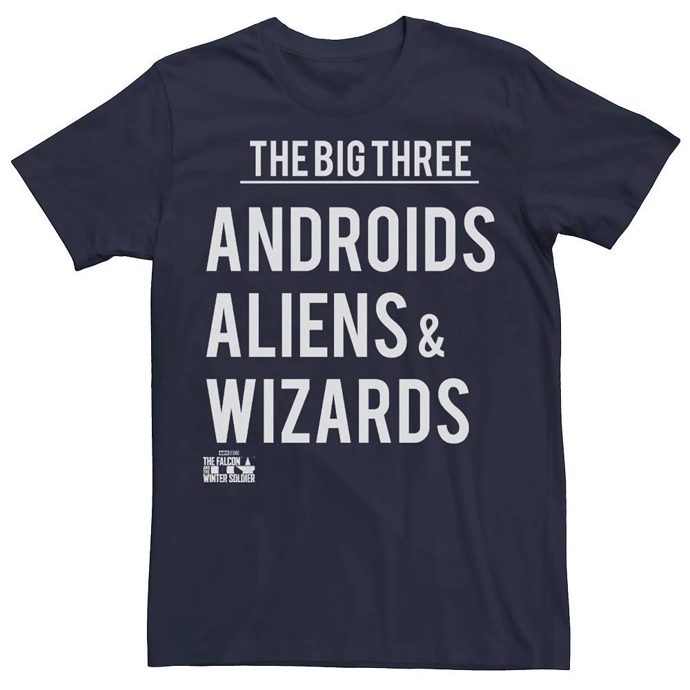 Men's Marvel Falcon & Winter Soldier Aliens Androids & Wizards Tee, Size: Medium, Blue Product Image