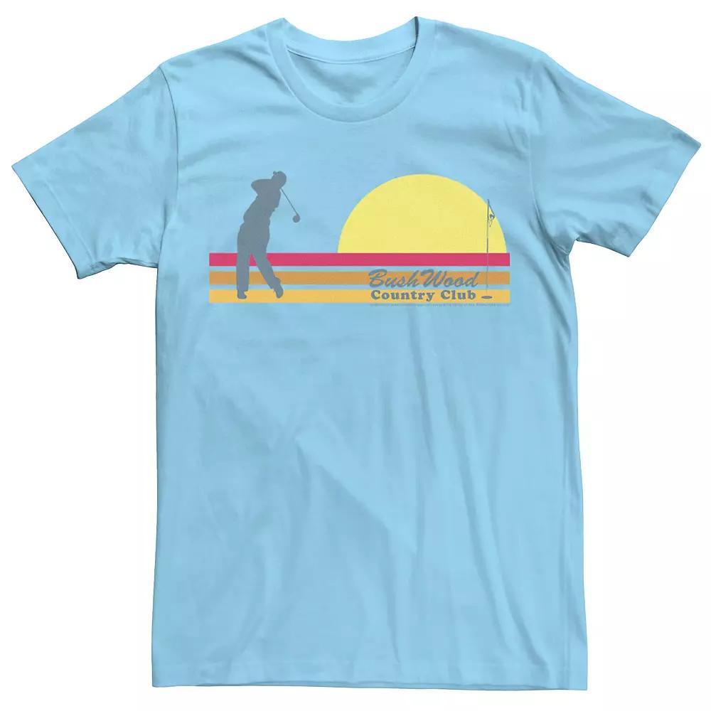 Men's Caddyshack Bushwood Country Club Retro Striped Tee, Size: Medium, Light Blue Product Image